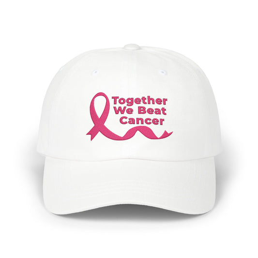Classic cap with “Together We Beat Cancer” script lettering.