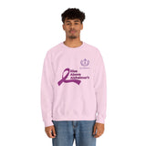 Rise Above Alzheimer's Crewneck Sweatshirt - Purple Ribbon Memory Awareness