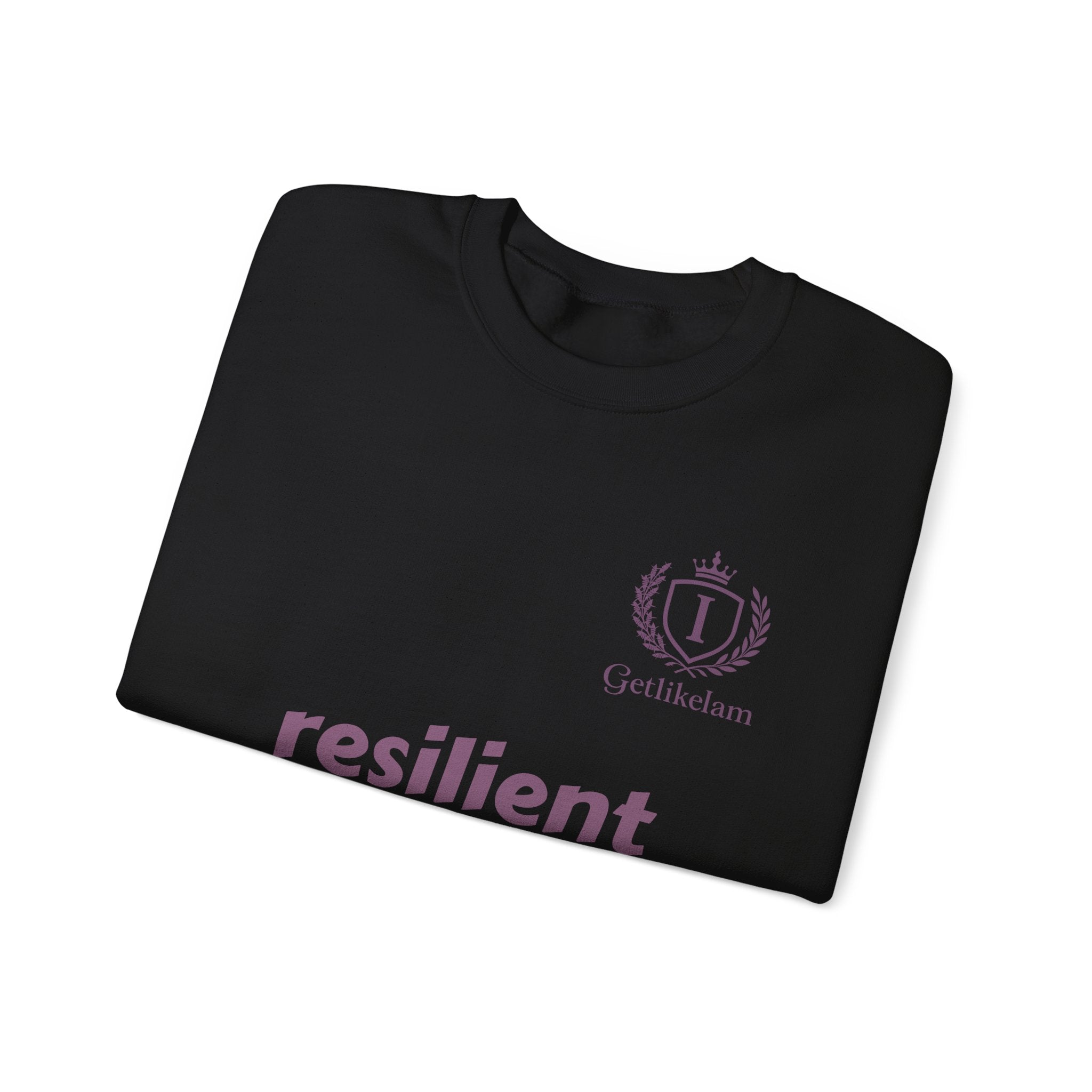 resilient Crewneck Sweatshirt — Minimal White Graphic Pullover