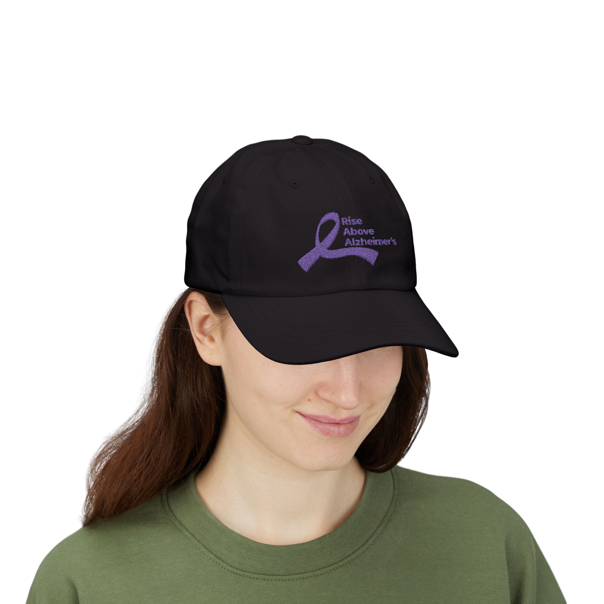 Dad Cap — Rise Above Alzheimer's Purple Ribbon Awareness Hat