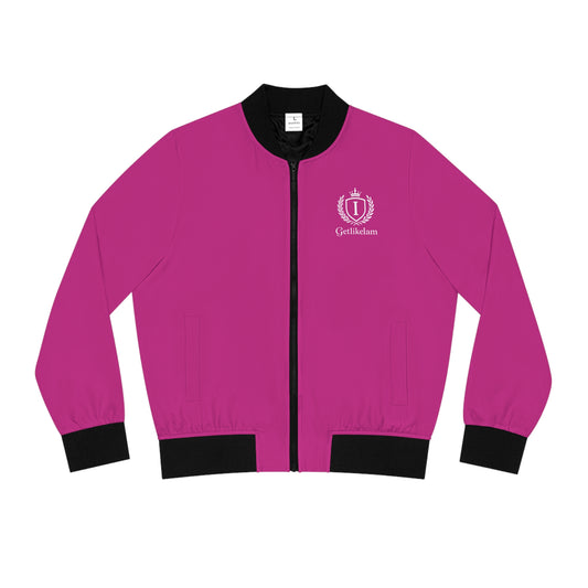 Bomber Jacket – "Pretty Girls Wear Pink" Women's Jacket