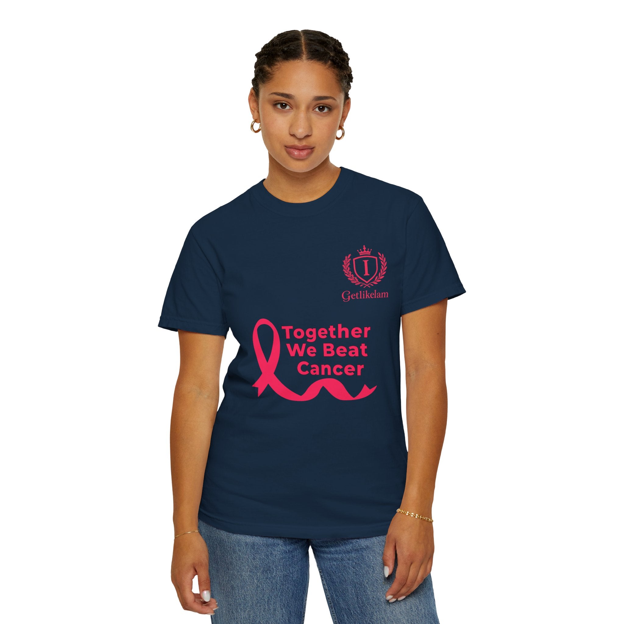 Together We Beat Cancer T-Shirt — Cancer Awareness Ribbon Tee