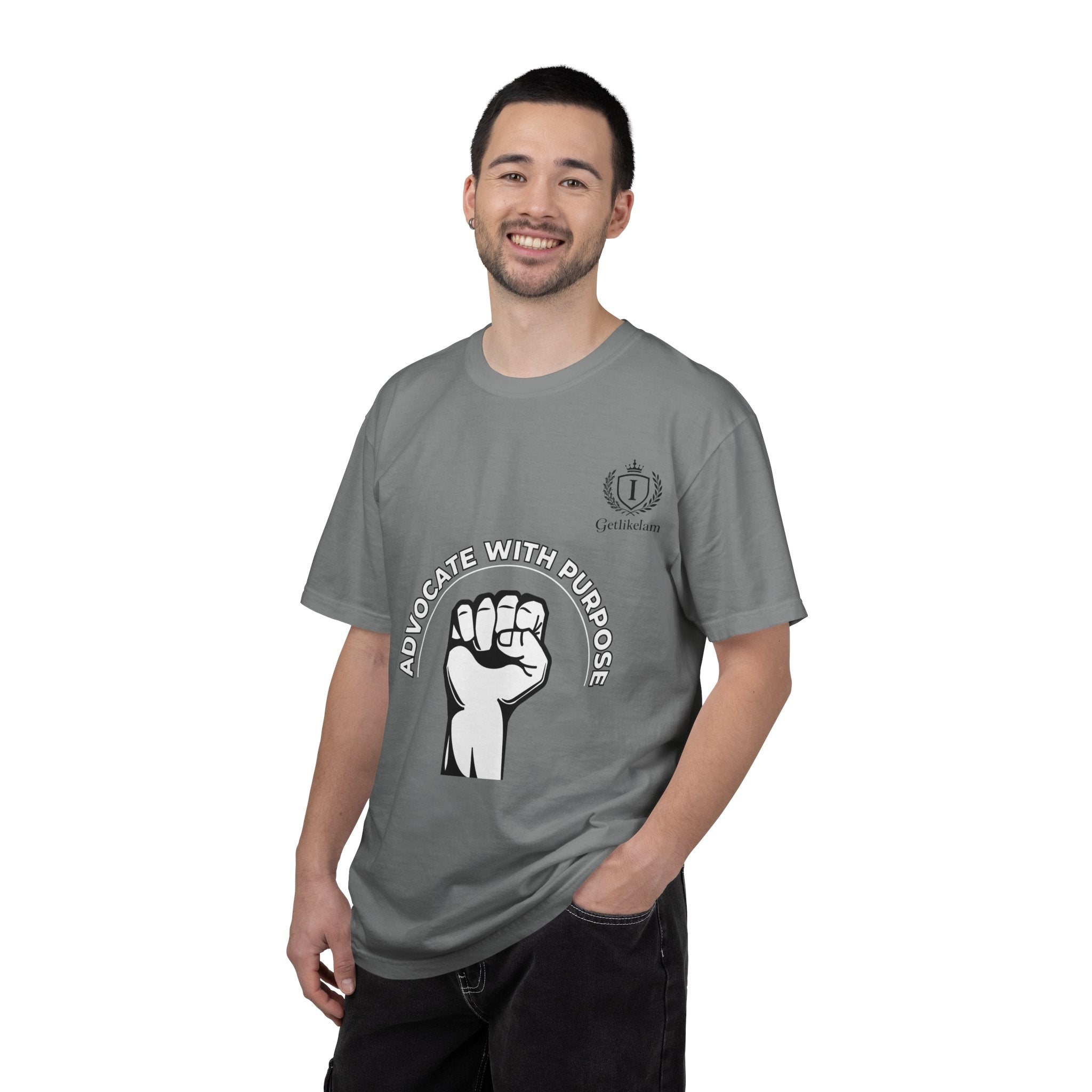 Advocate With Purpose T-Shirt — Raised Fist Social Justice Tee