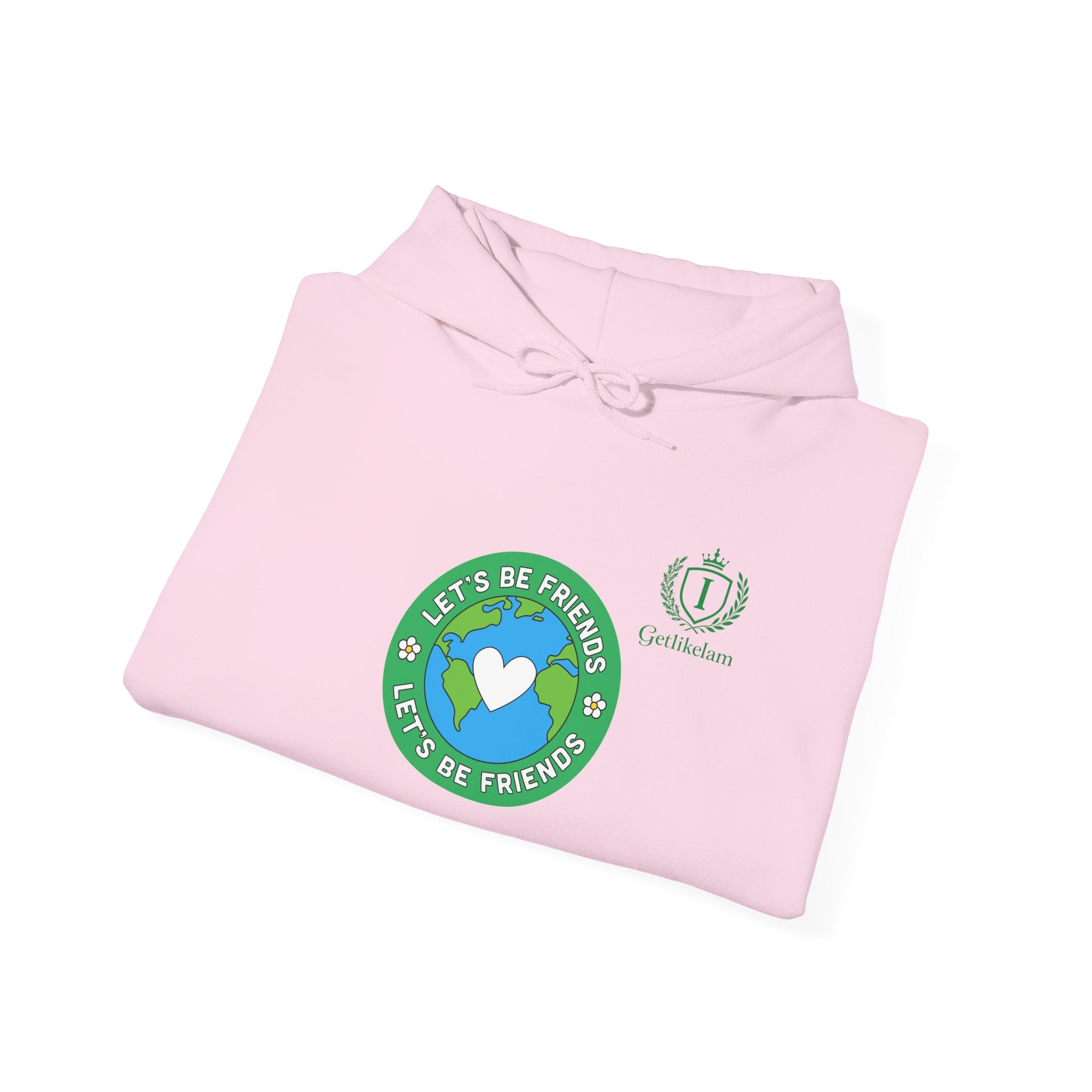Friendship Earth Hoodie — "Be Kind, Be Friends" Graphic Pullover