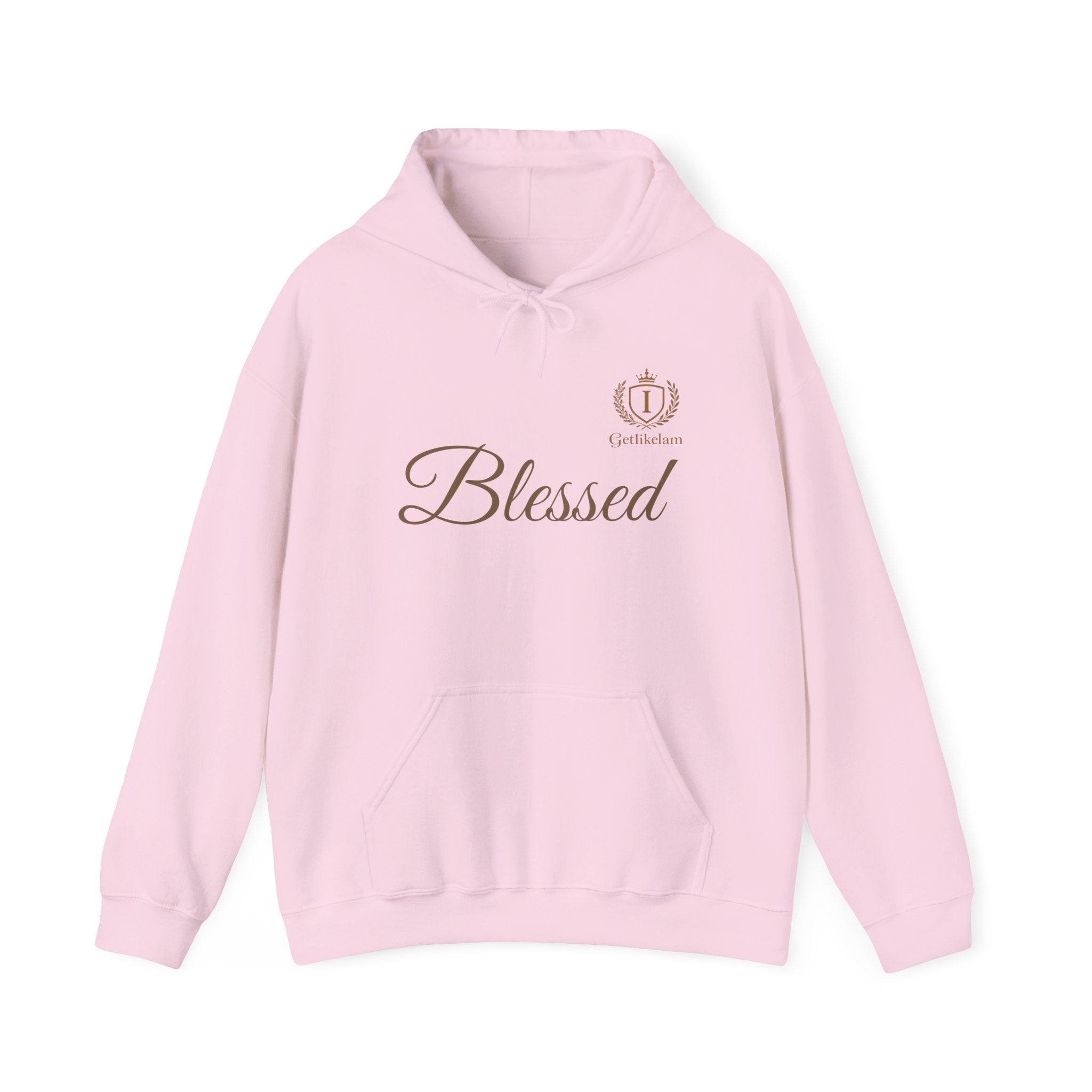 Blessed Script Hoodie — Minimal Faith Christian Sweatshirt