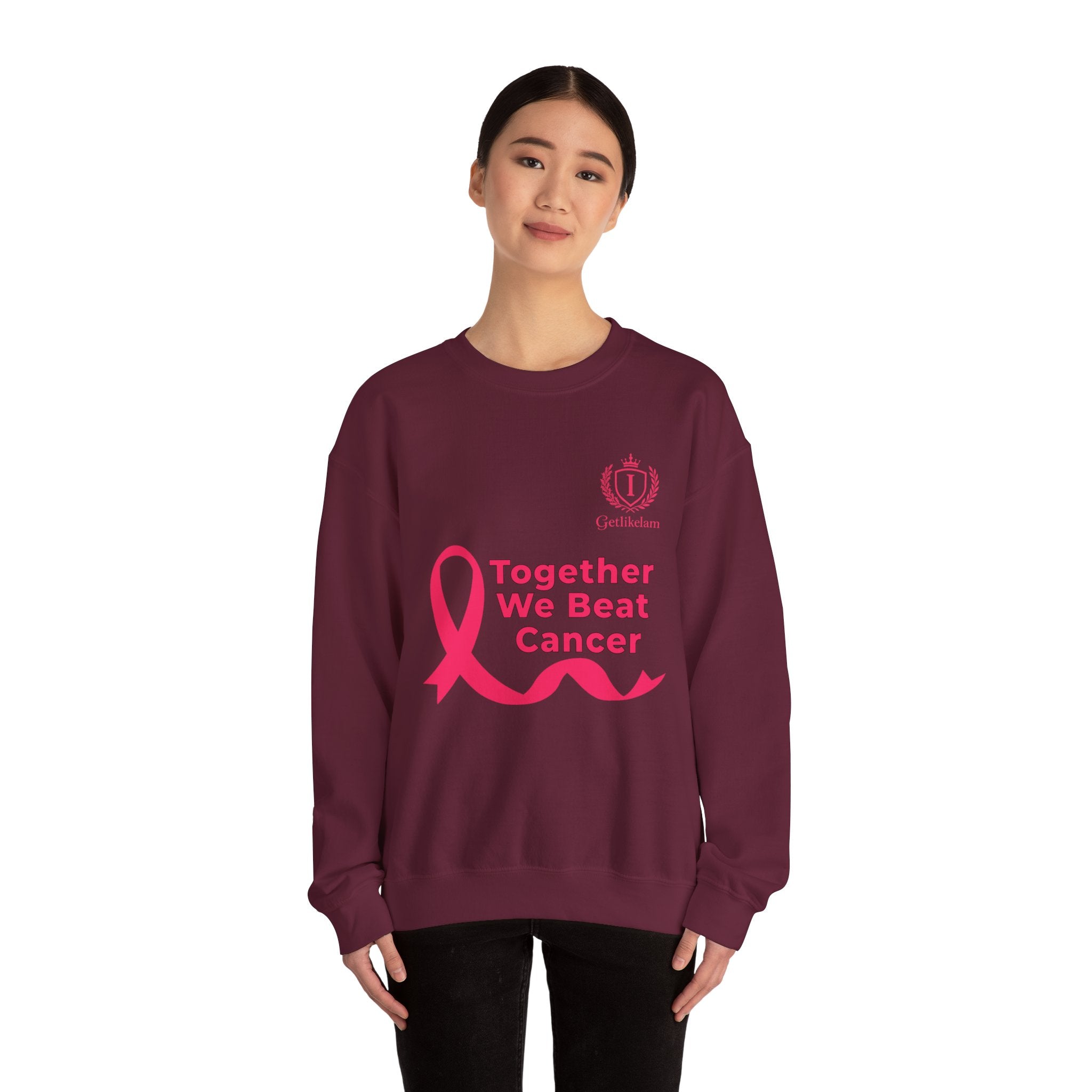 Cancer Awareness Crewneck - "Together We Beat Cancer" Sweatshirt