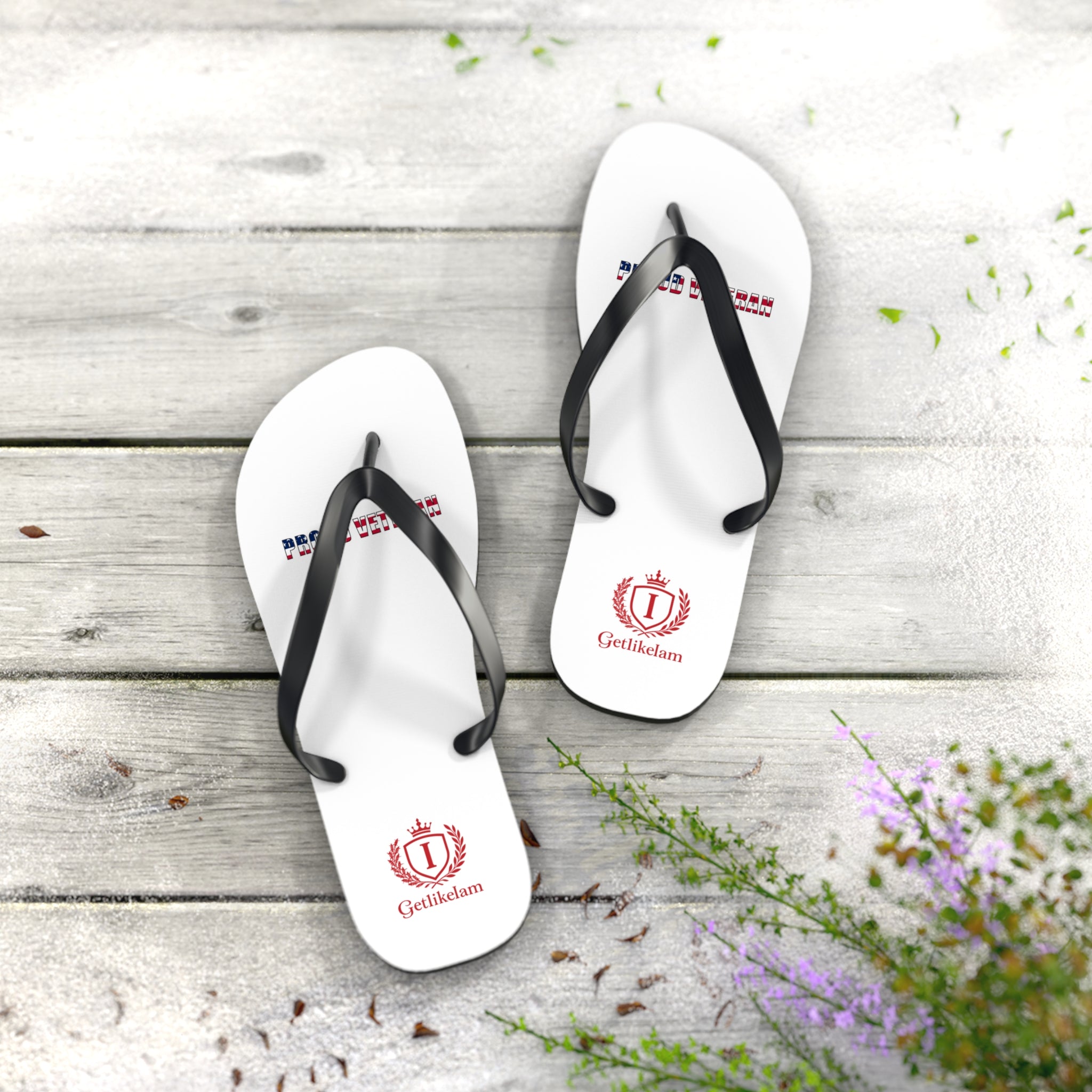 Proud Veteran - Men's Flip Flops