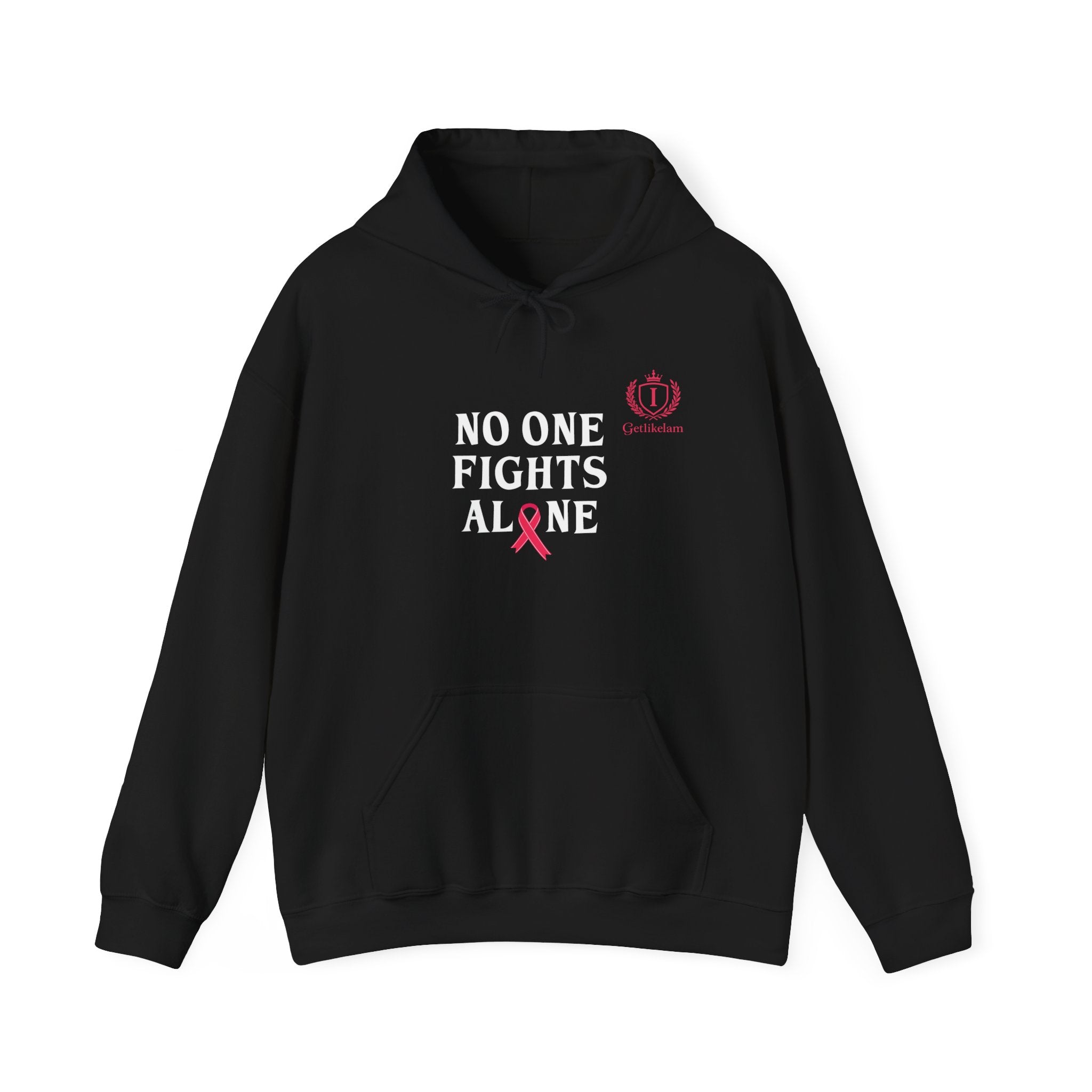 Cancer Awareness Hoodie — "No One Fights Alone" Support Hoodie