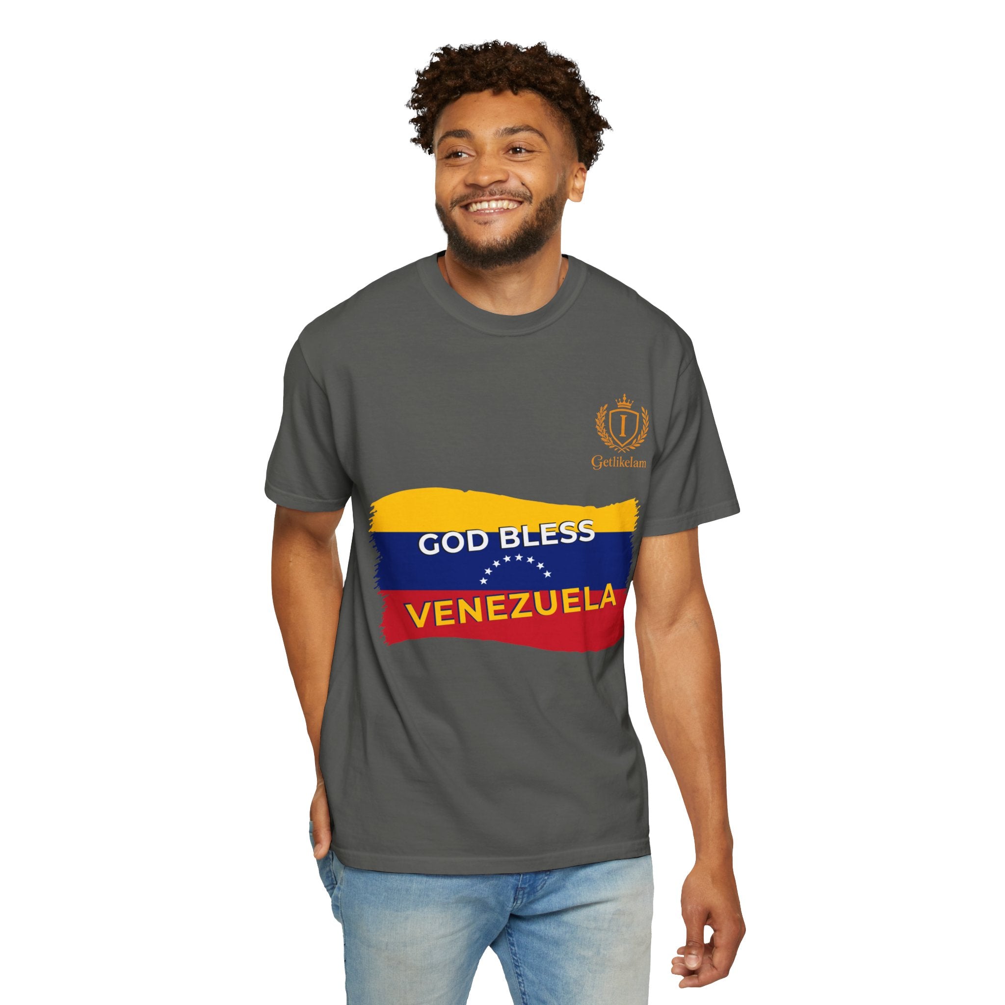 God Bless Venezuela T-Shirt — Venezuelan Flag Brushstroke Tee
