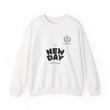 Crewneck Sweatshirt — "It's a New Day" Positive Graphic