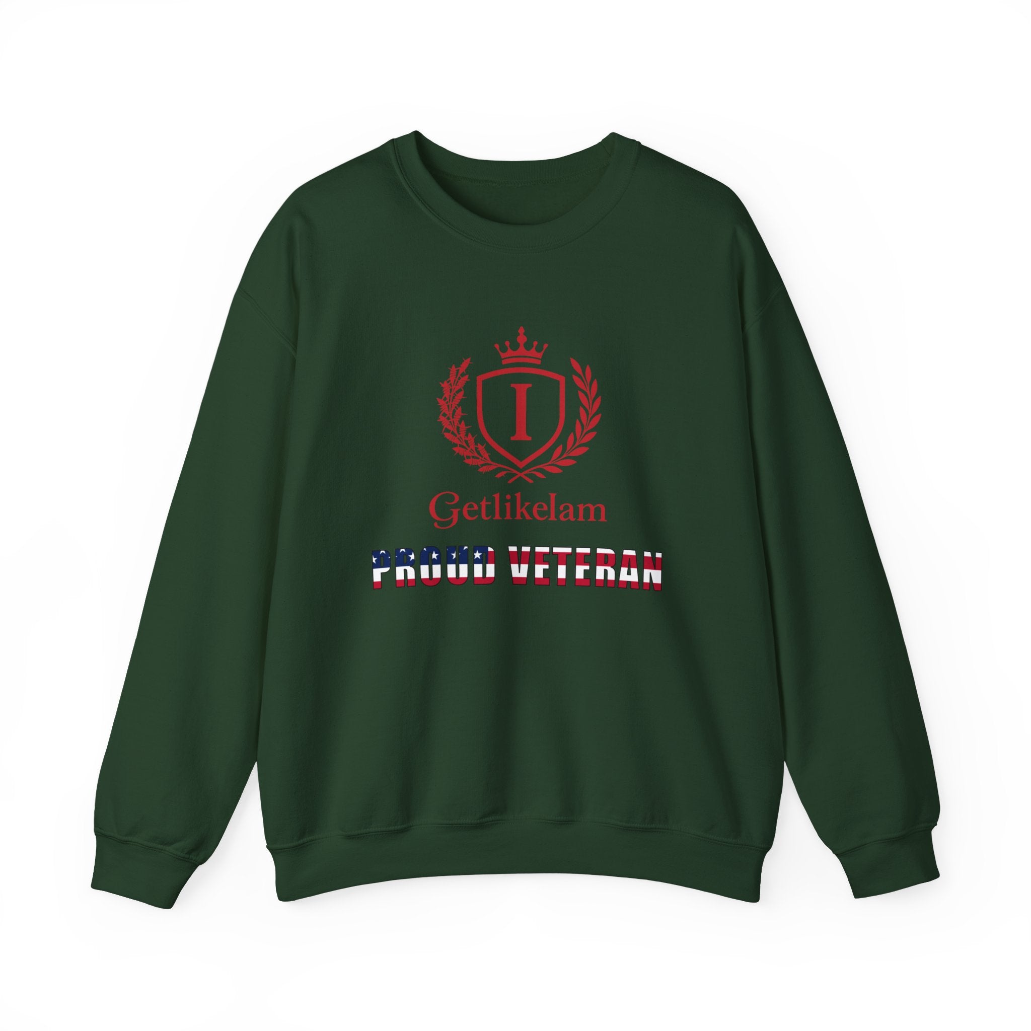 Unisex Crewneck Sweatshirt – Patriotic Military Tribute Sweatshirt for Veterans & USA Pride