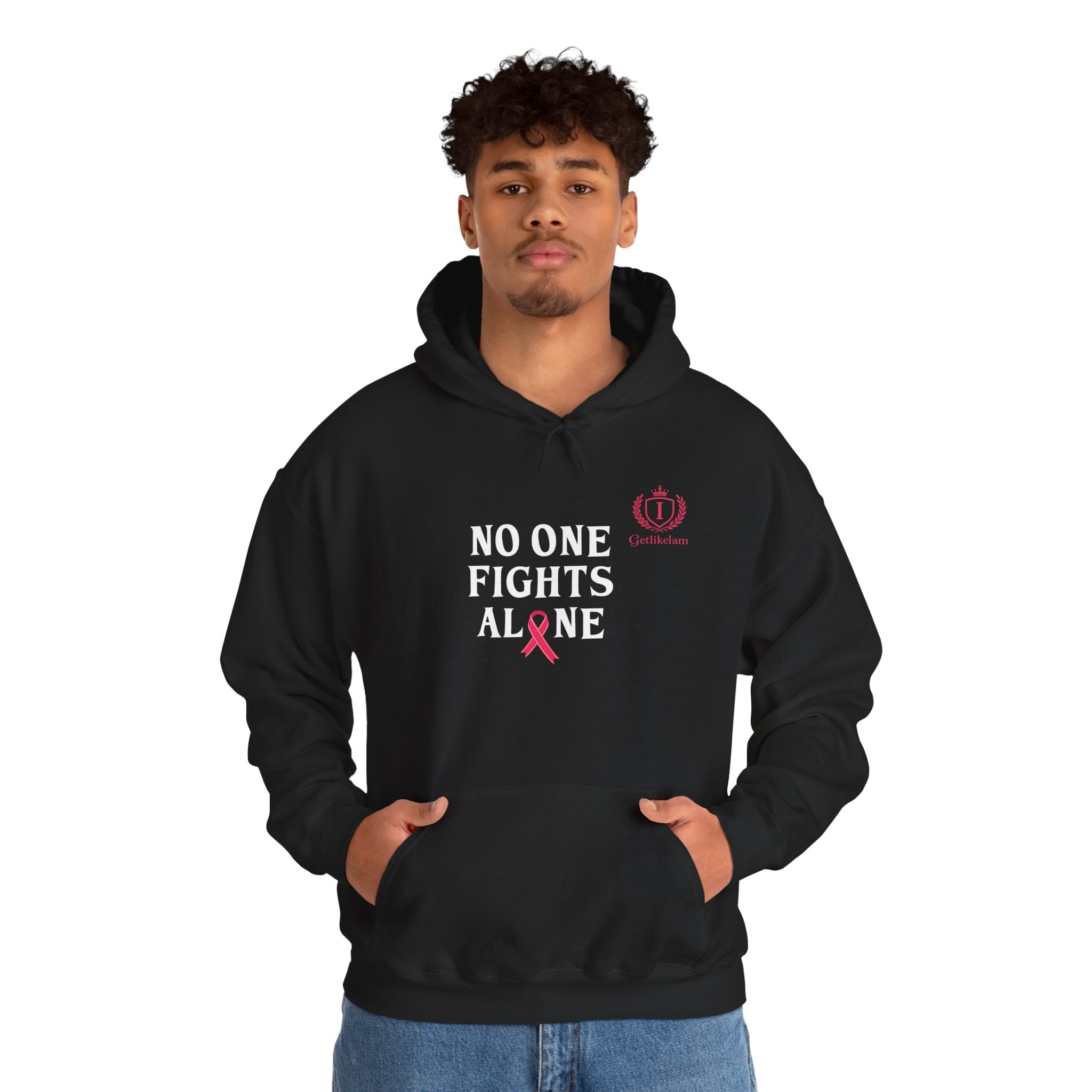 Cancer Awareness Hoodie — "No One Fights Alone" Support Hoodie