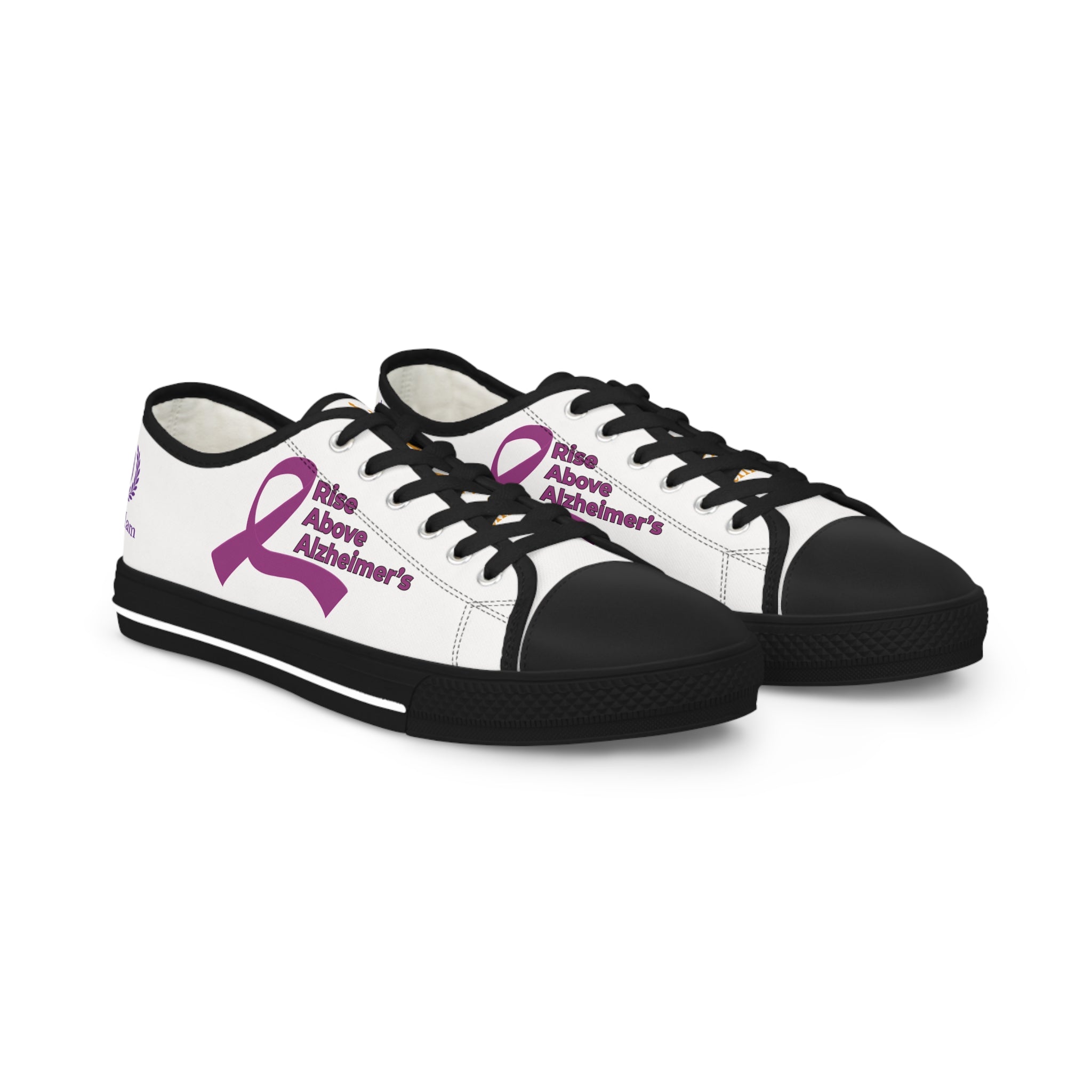 Low Top Sneakers — Rise Above Alzheimer's Purple Ribbon Awareness
