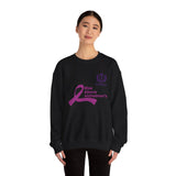 Rise Above Alzheimer's Crewneck Sweatshirt - Purple Ribbon Memory Awareness