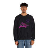 Rise Above Alzheimer's Crewneck Sweatshirt - Purple Ribbon Memory Awareness