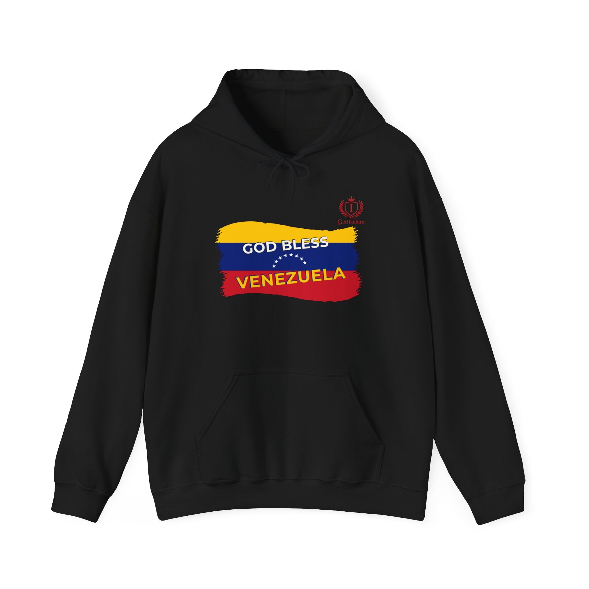 God Bless Venezuela Hoodie — Venezuelan Flag Brushstroke Pullover