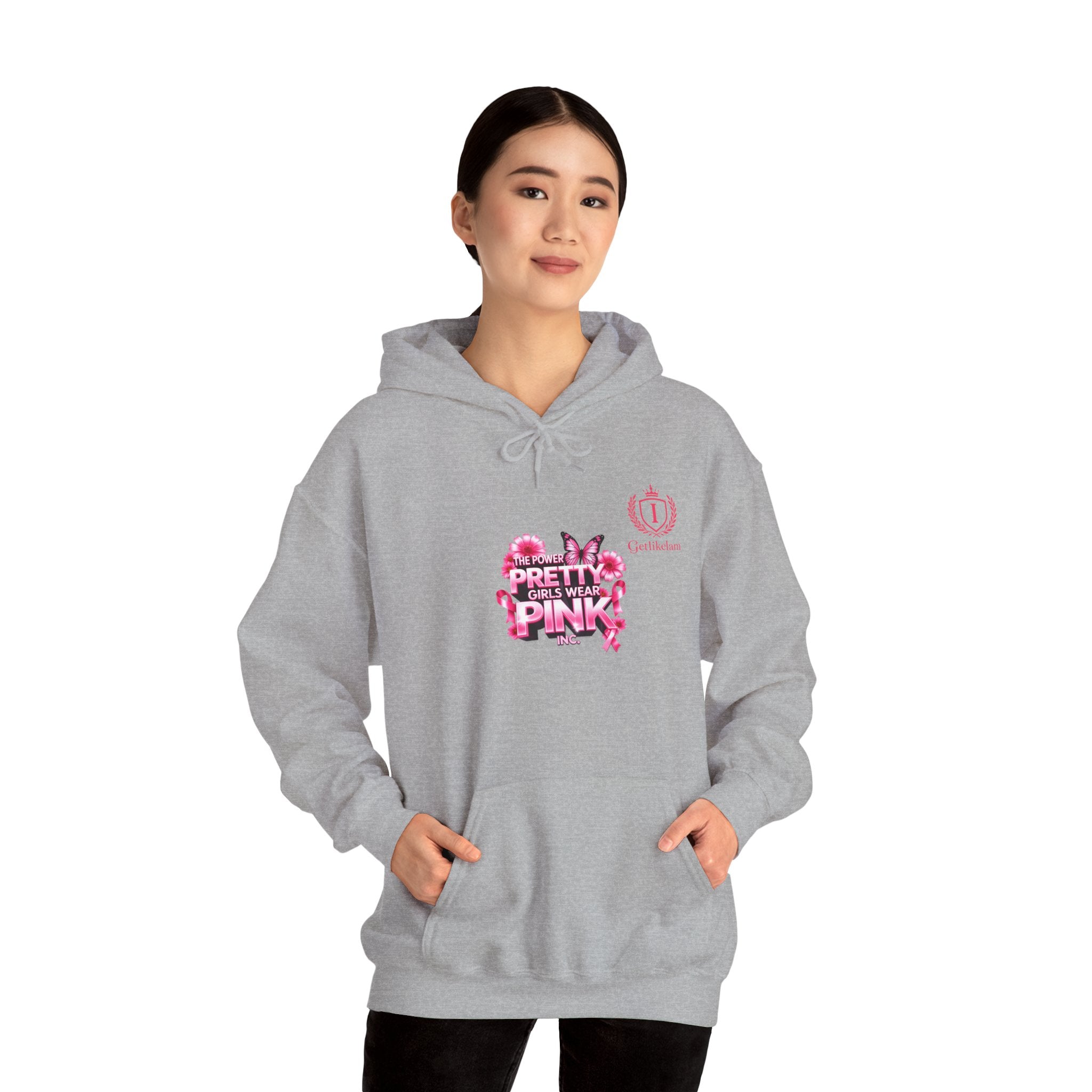 Pretty in Pink Floral Hoodie — Cancer Awareness Comfort Pullover