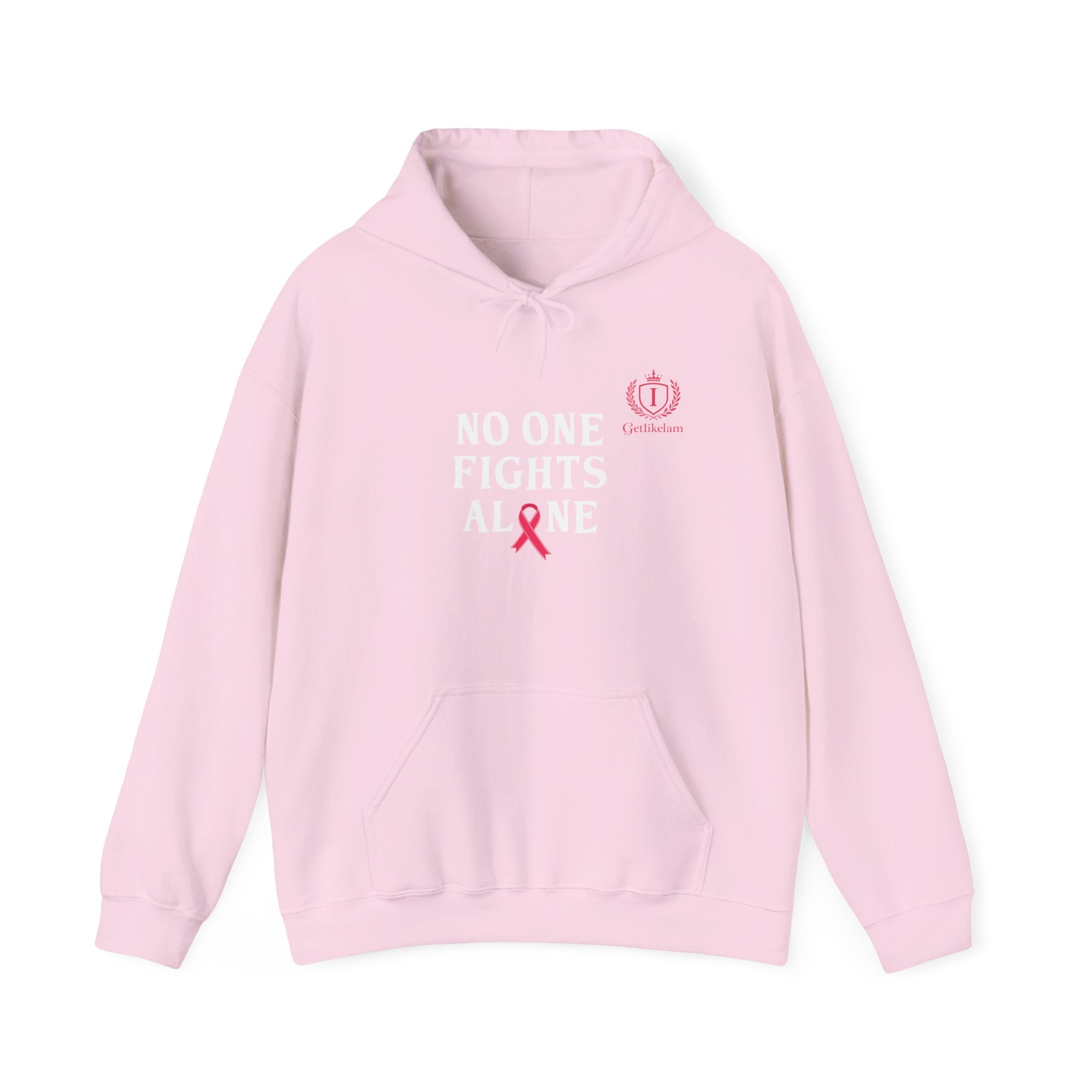 Cancer Awareness Hoodie — "No One Fights Alone" Support Hoodie