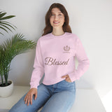 Blessed Crewneck Sweatshirt — Minimal Christian Faith Pullover