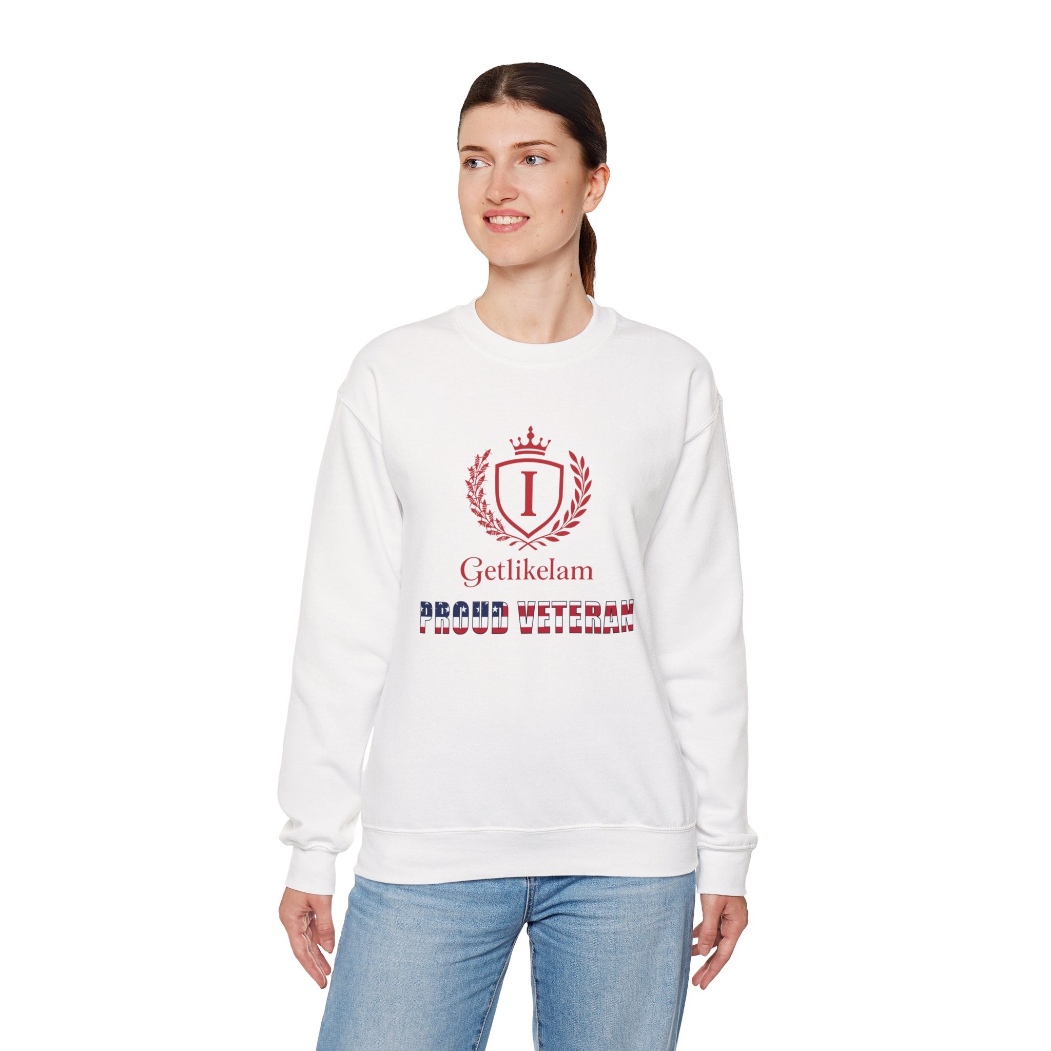 Unisex Crewneck Sweatshirt – Patriotic Military Tribute Sweatshirt for Veterans & USA Pride