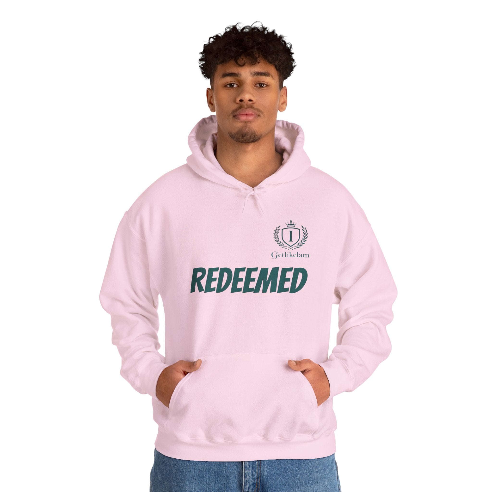 Redeemed Hoodie — Christian Faith Pullover with 'Redeemed' Script