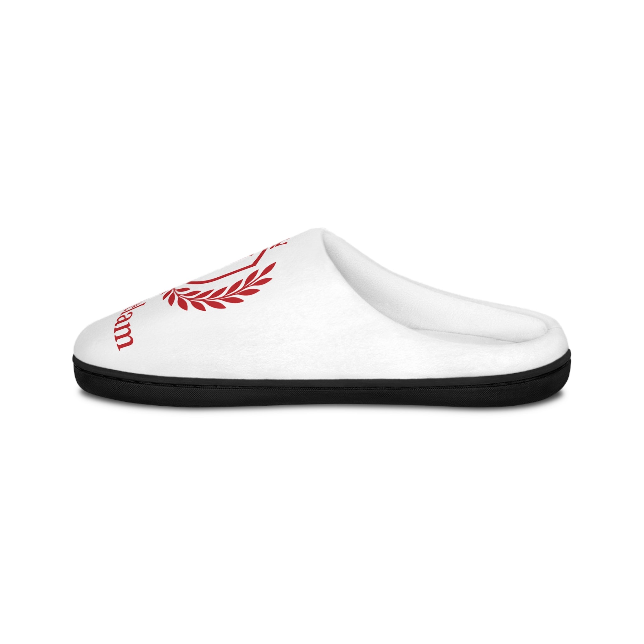 Men's Indoor Slippers — Soft Home Slides with 'Dios Bendiga Venezuela' Script