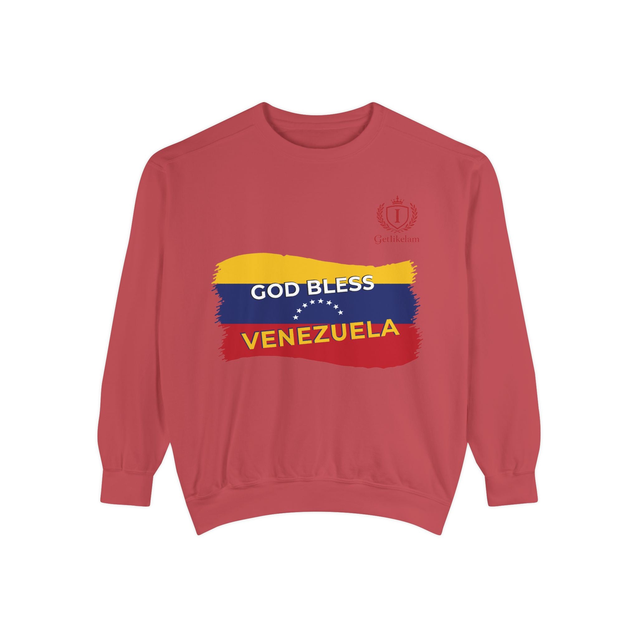 God Bless Venezuela Sweatshirt — Venezuelan Flag Brushstroke Crewneck
