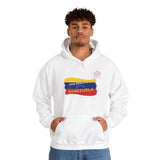 Venezuela Flag Brushstroke Hoodie — "Dios Bendiga Venezuela" Patriotic Sweatshirt