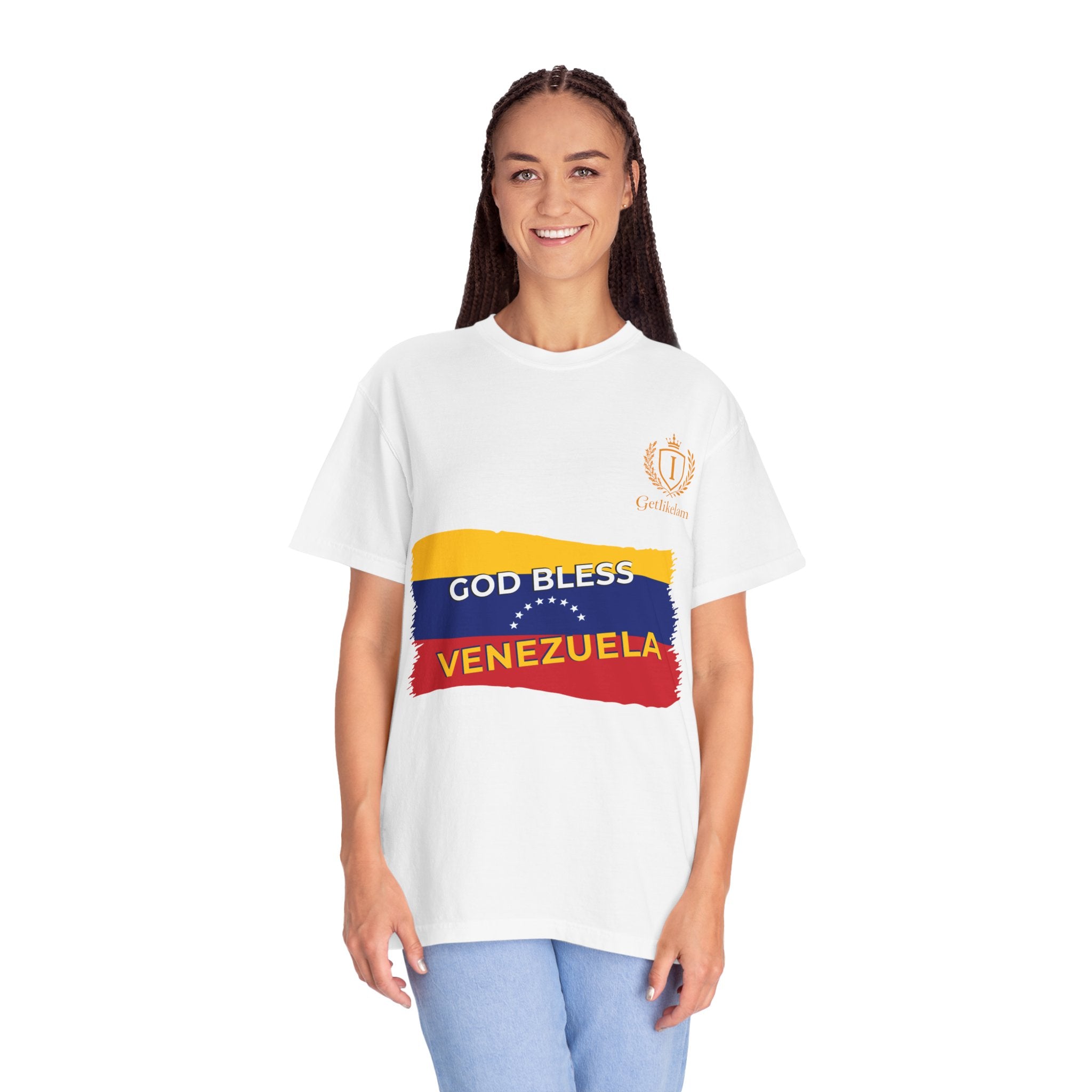 God Bless Venezuela T-Shirt — Venezuelan Flag Brushstroke Tee
