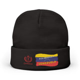 Venezuela Flag Embroidered Knit Beanie