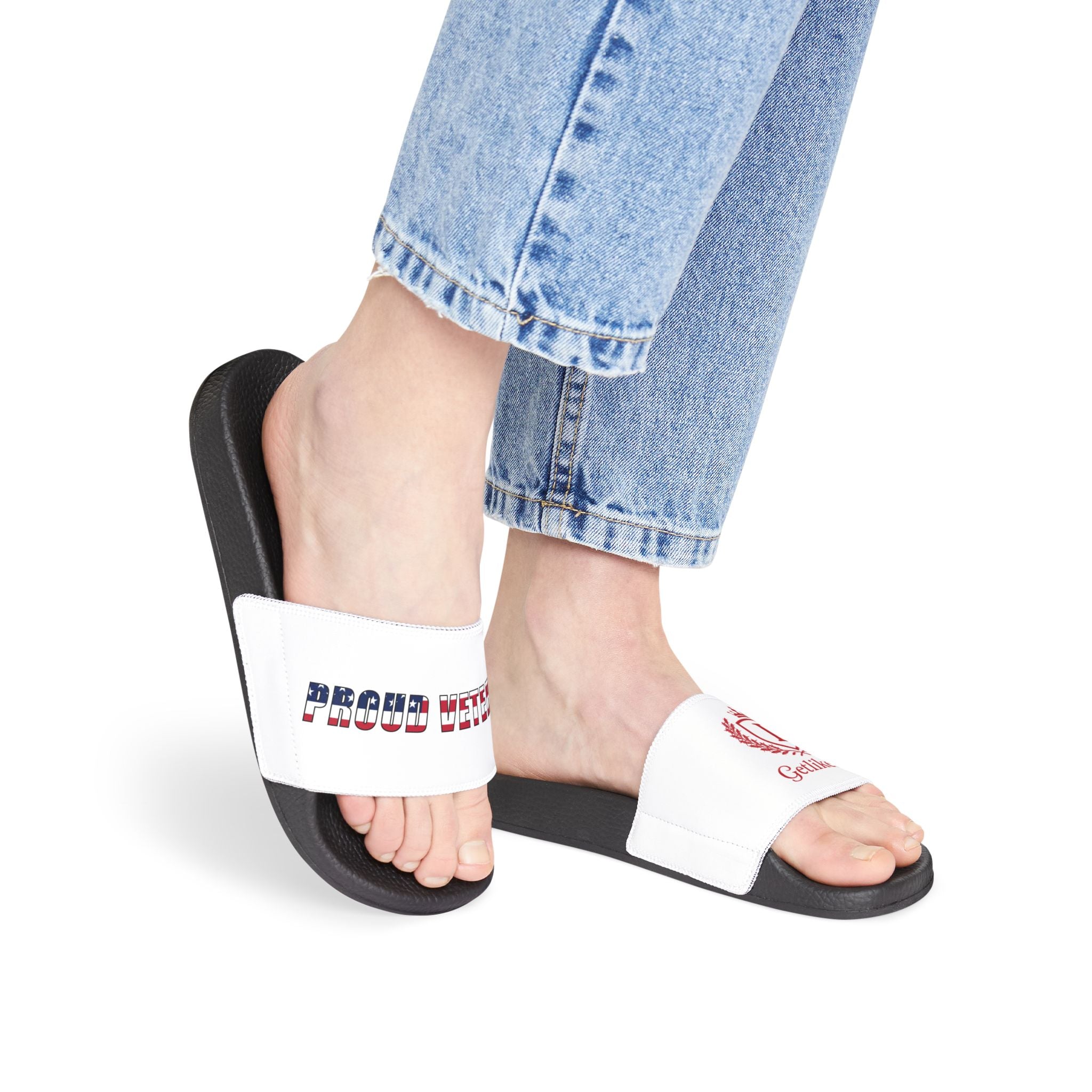 Proud Veteran - Women's Removable-Strap Slide Sandals
