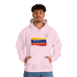 Venezuela Flag Brushstroke Hoodie — "Dios Bendiga Venezuela" Patriotic Sweatshirt