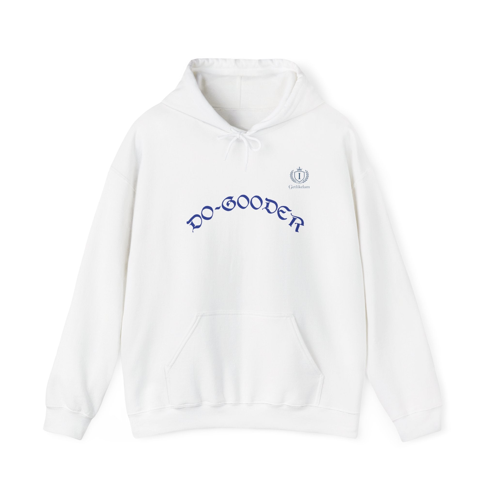 Do-Gooder Hoodie — Minimal White Philanthropy Sweatshirt