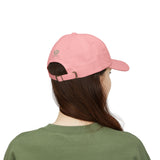 Redeemed Embroidered Dad Cap — White Baseball Hat with Green Script