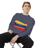 God Bless Venezuela Sweatshirt — Venezuelan Flag Brushstroke Crewneck