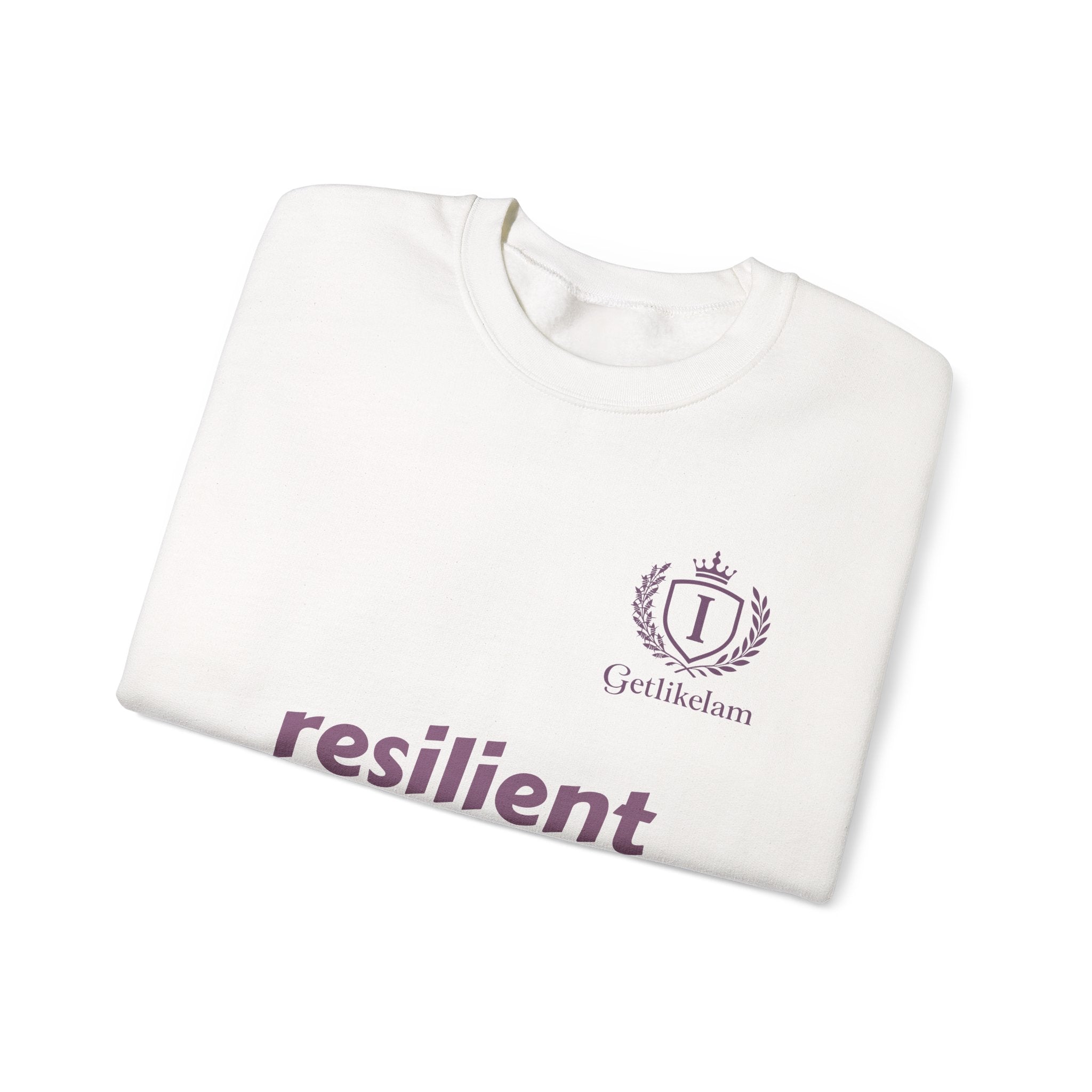 resilient Crewneck Sweatshirt — Minimal White Graphic Pullover