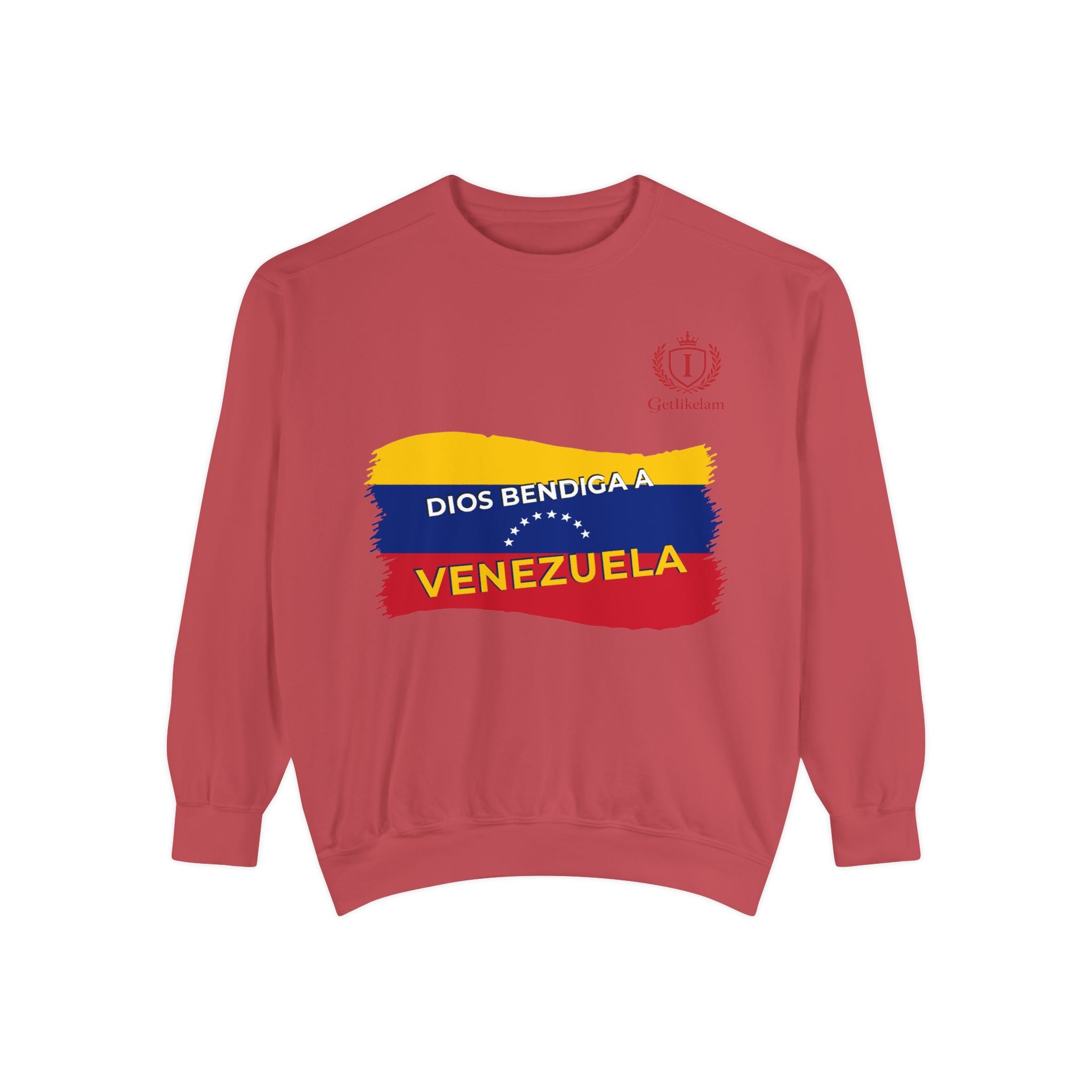 Dios Bendiga a Venezuela Sweatshirt — Venezuelan Flag Brushstroke Crewneck