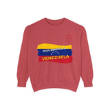Dios Bendiga a Venezuela Sweatshirt — Venezuelan Flag Brushstroke Crewneck