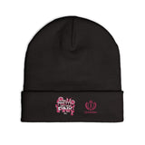 Embroidered Knit Beanie — "Pretty Girls Wear Pink" Unisex Beanie