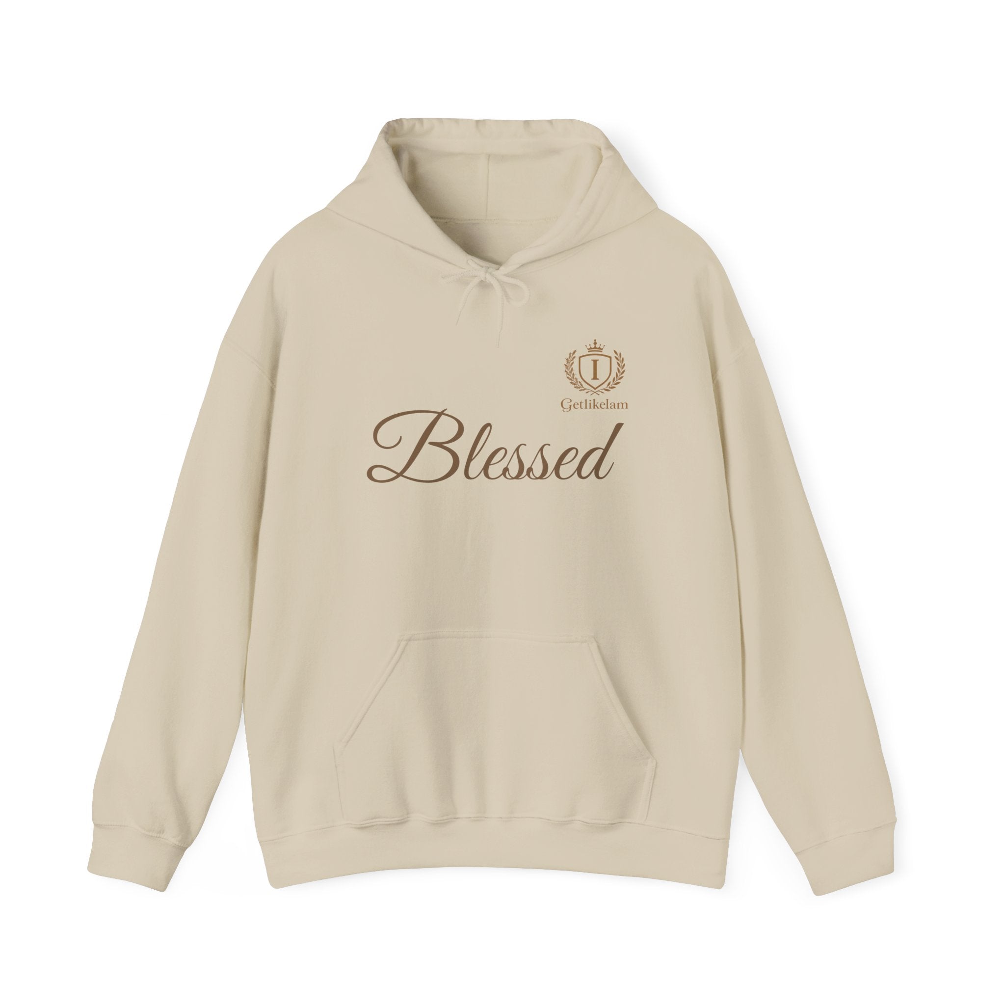 Blessed Script Hoodie — Minimal Faith Christian Sweatshirt