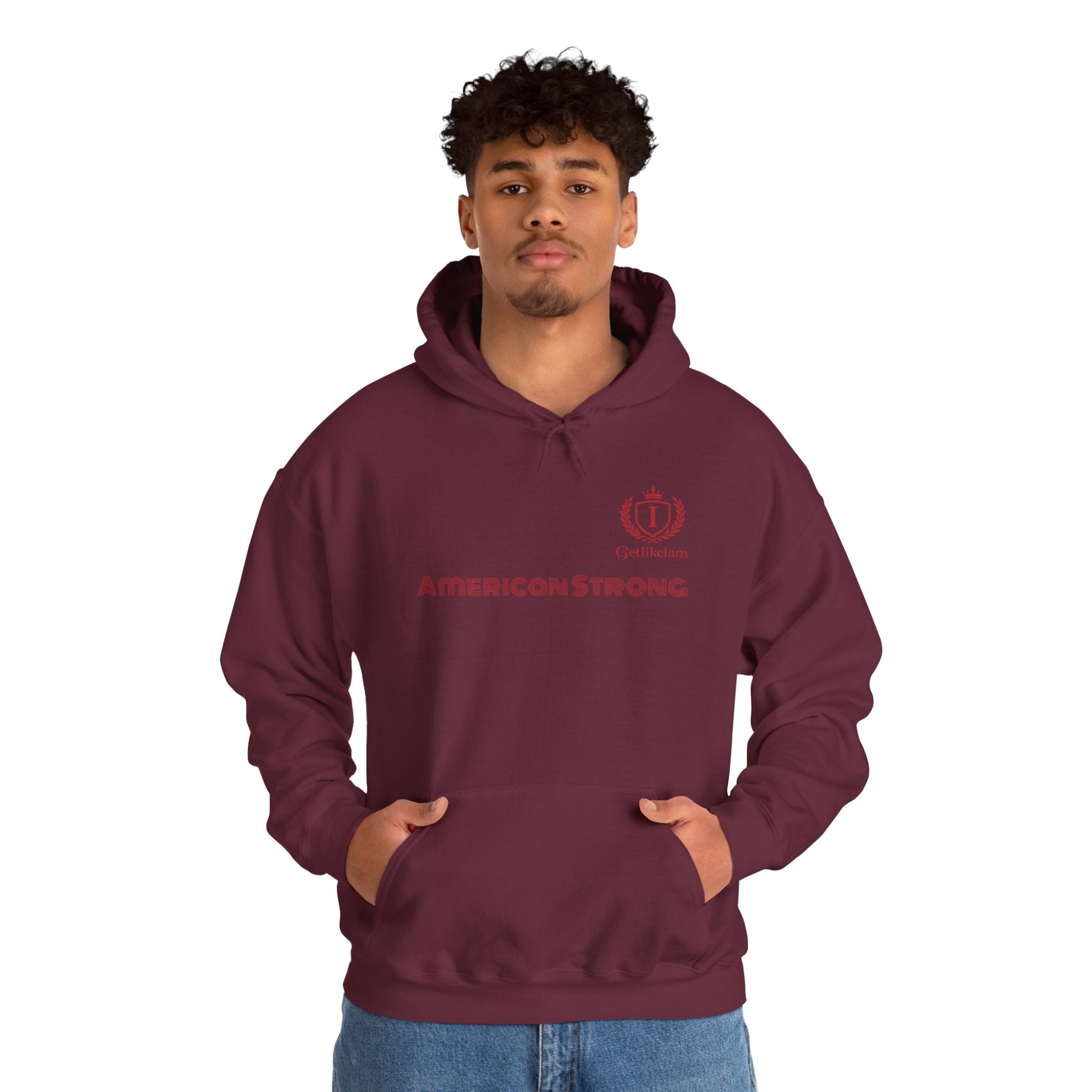 American Strong Hoodie – Patriotic USA Pullover