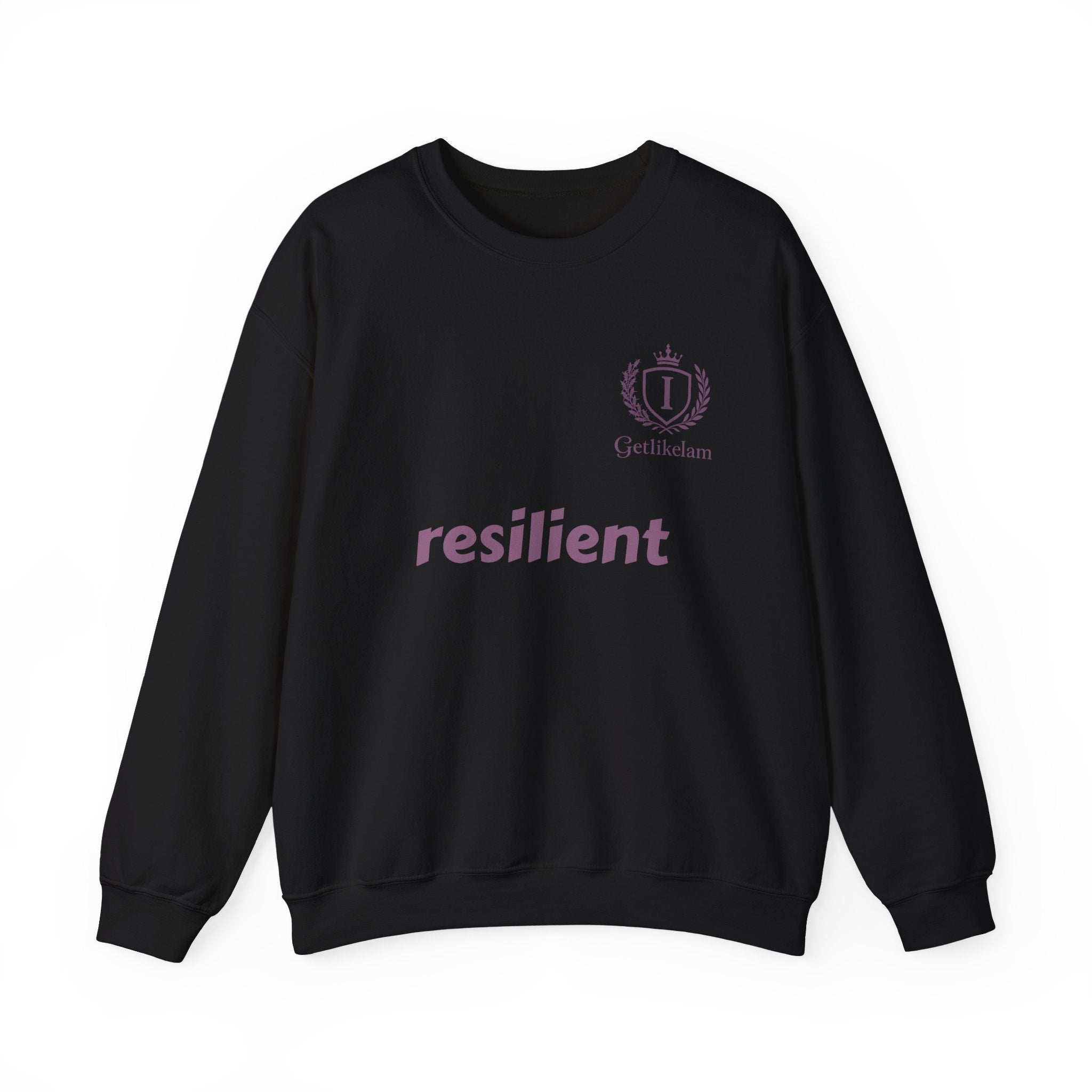 resilient Crewneck Sweatshirt — Minimal White Graphic Pullover