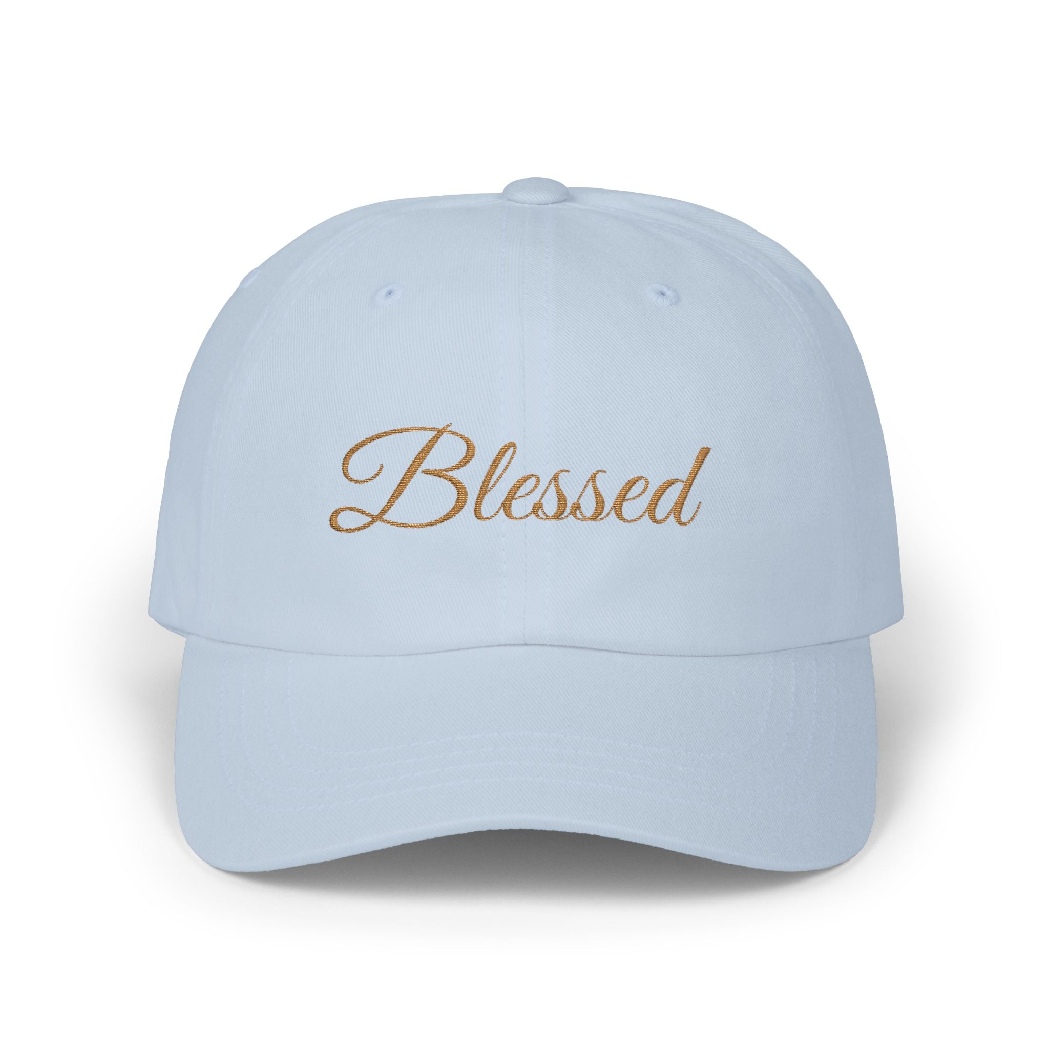 Blessed Embroidered Dad Cap — Classic White Adjustable Baseball Hat