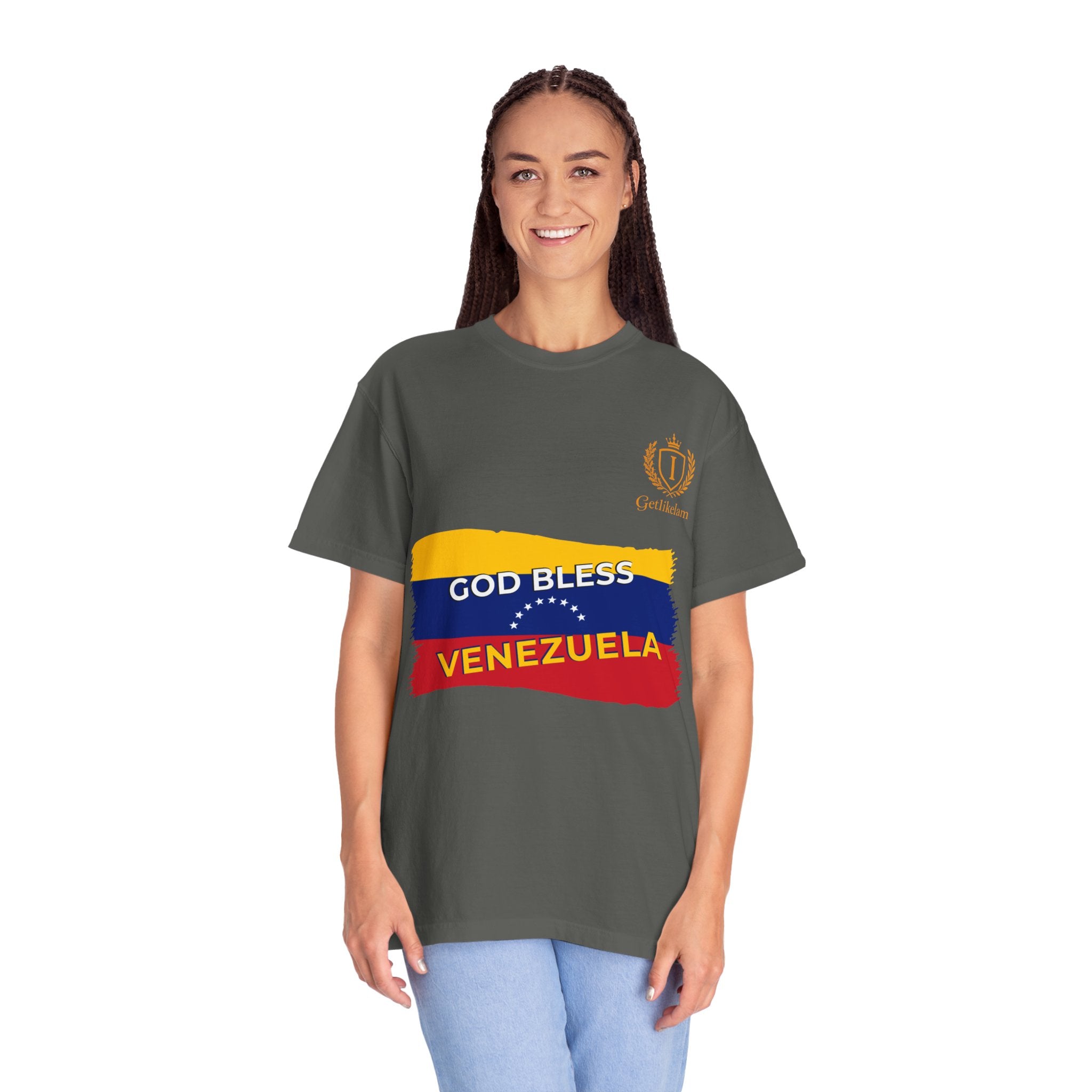 God Bless Venezuela T-Shirt — Venezuelan Flag Brushstroke Tee