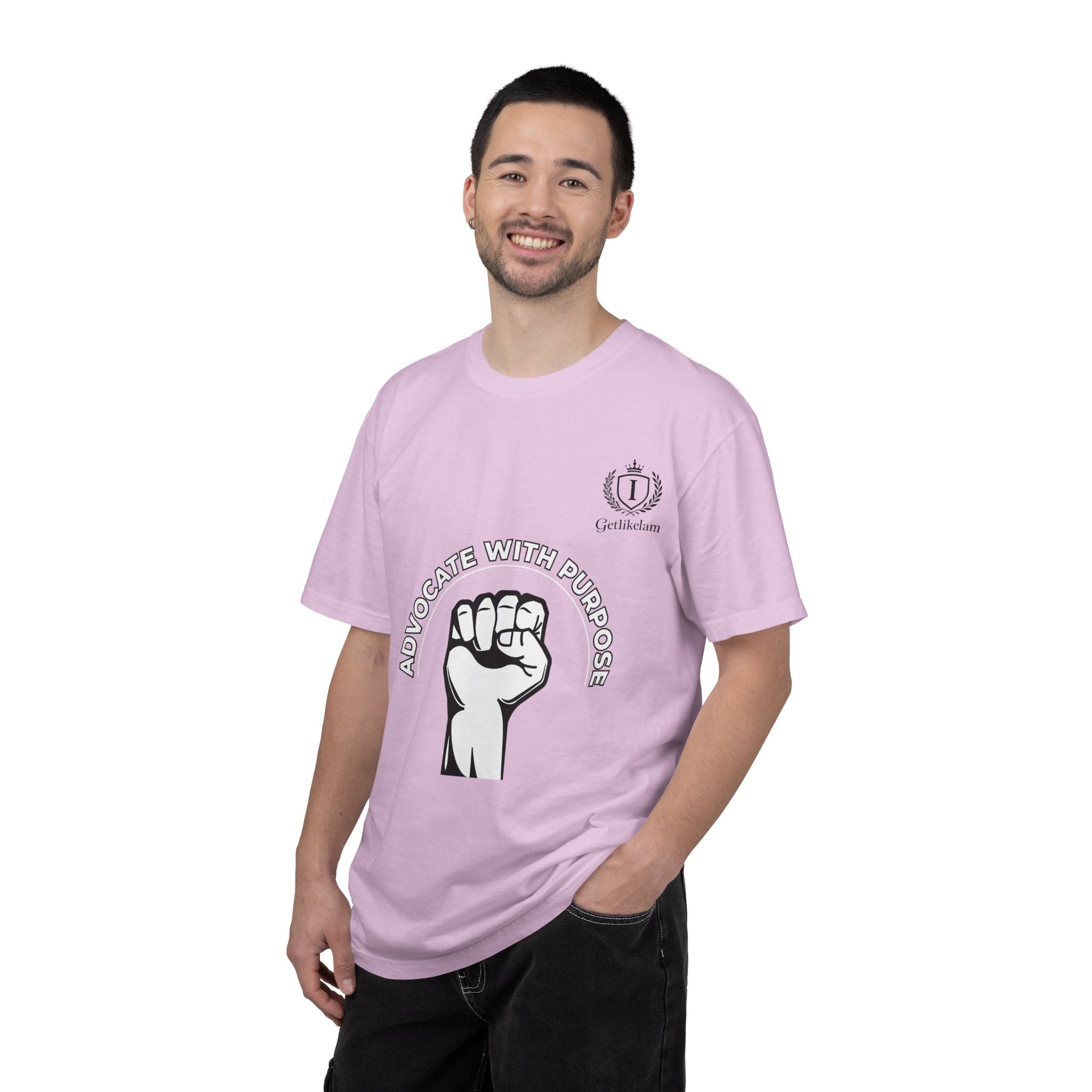 Advocate With Purpose T-Shirt — Raised Fist Social Justice Tee
