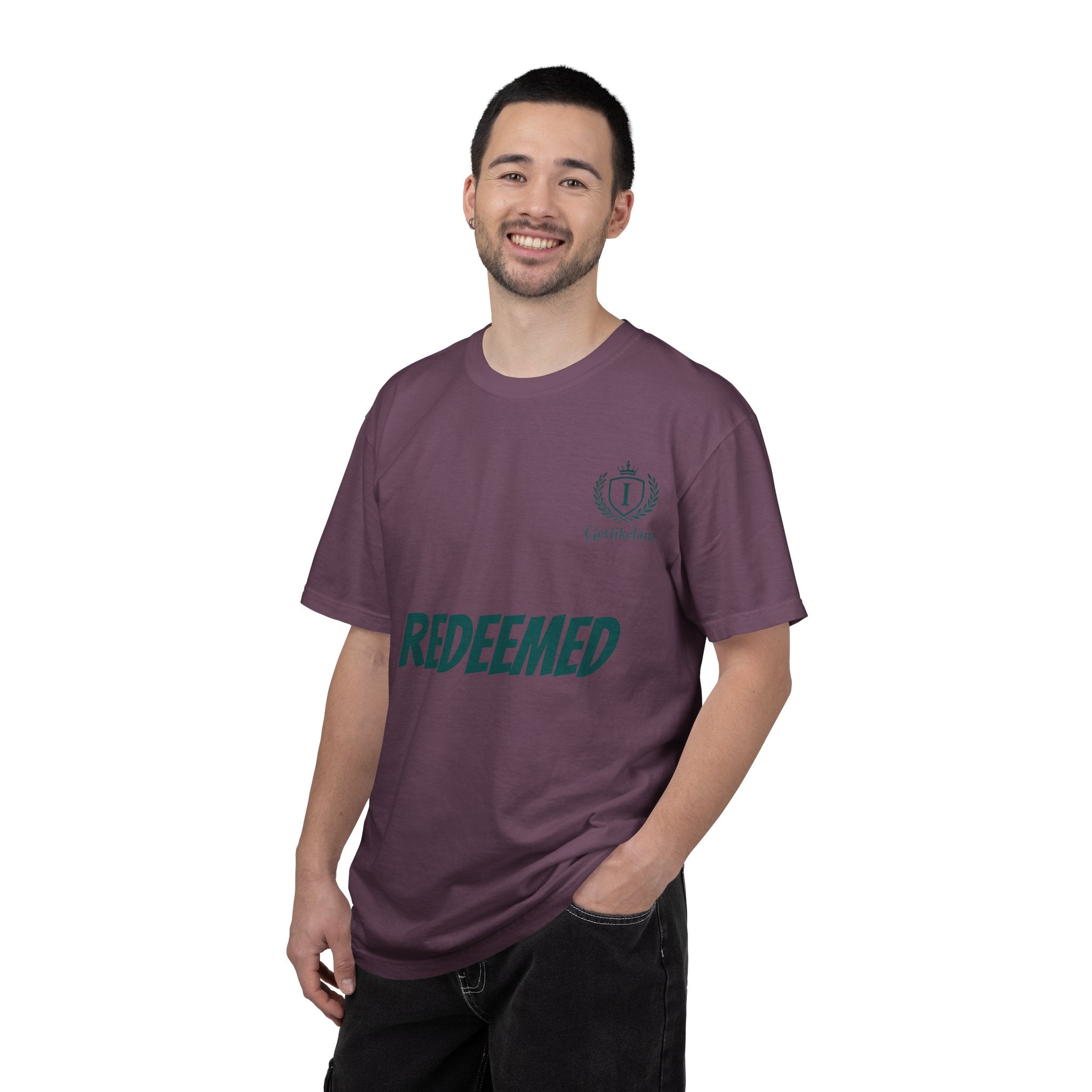 Redeemed Christian T-Shirt — Faith-Based "REDEEMED" Graphic Tee