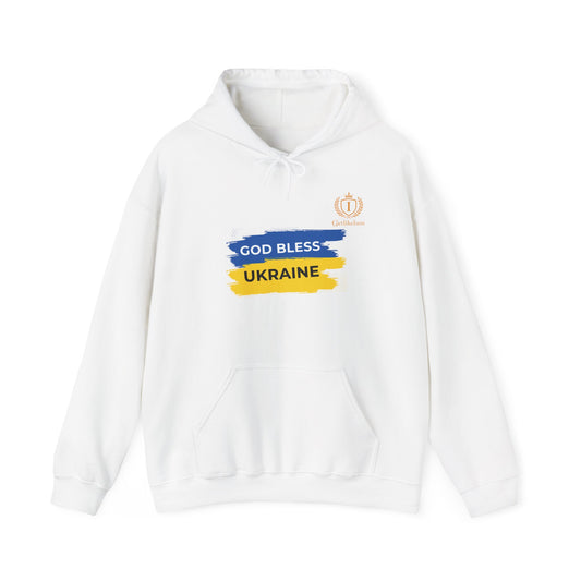 God Bless Ukraine Hoodie — Ukrainian Flag Map Support Sweatshirt