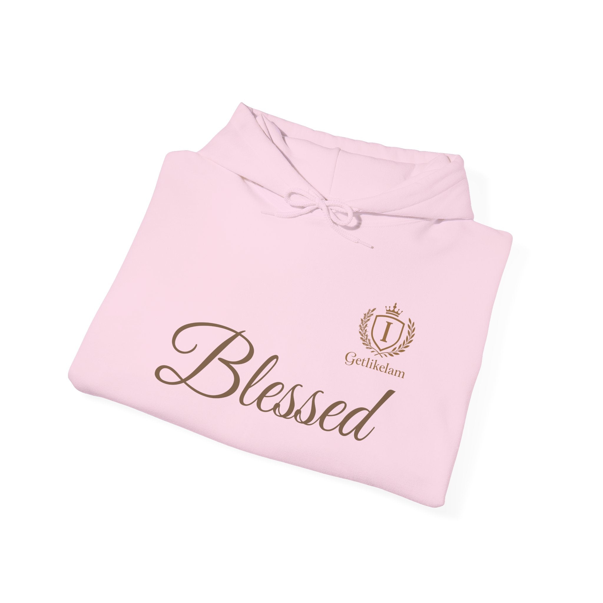 Blessed Script Hoodie — Minimal Faith Christian Sweatshirt