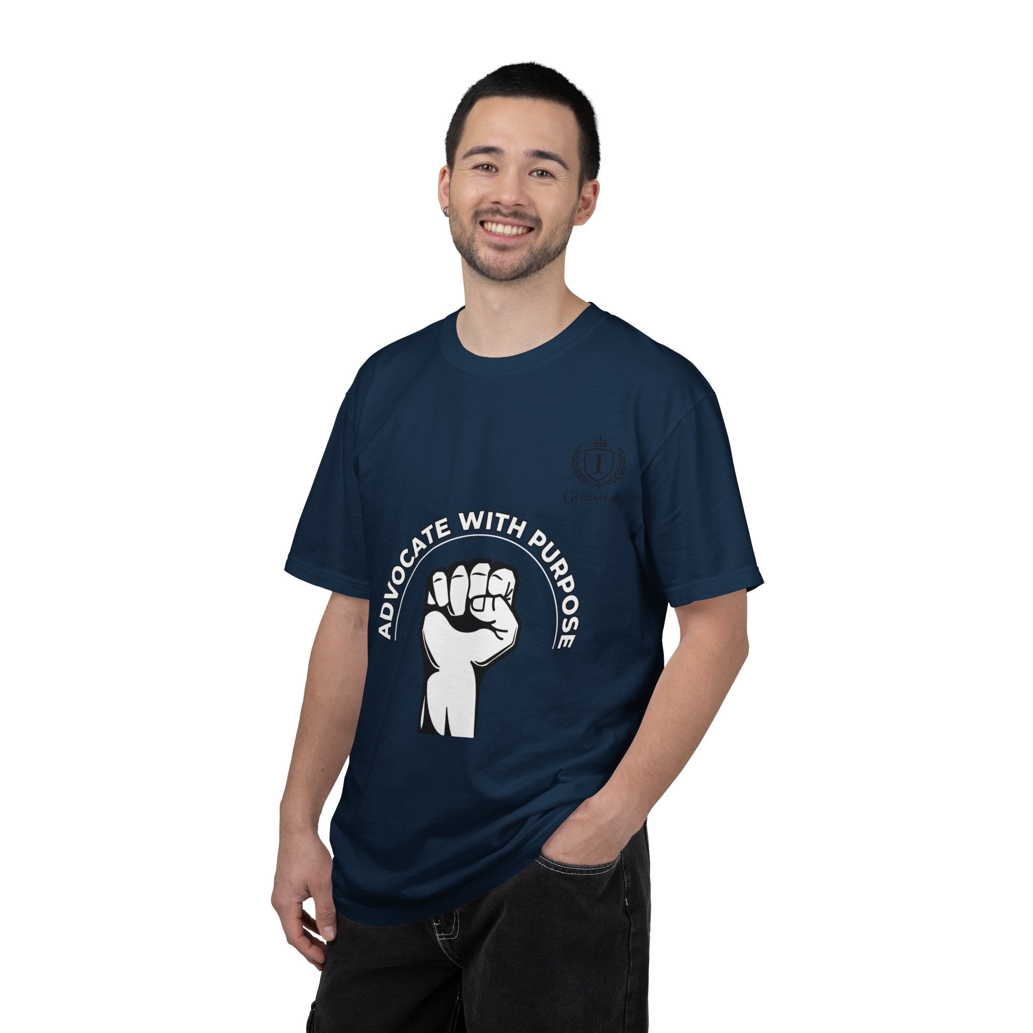 Advocate With Purpose T-Shirt — Raised Fist Social Justice Tee