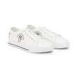 Raised Fist White Low Top Sneakers — Empowerment Graphic Men’s Casual Shoes
